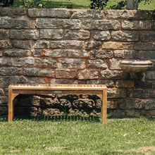 Ash & Ember Sage Grade A Teak 47" Backless Bench, Seats 2 People Comfortably, Weather Resistant Premium Solid Wood Patio Furniture with Tightly Spaced Slats and Gently Curved Seat