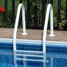 3 Step Polymer Finish Inground Pool Ladder, White (2 Pack)