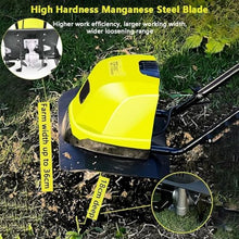 GHRERTX Electric Garden Tiller Rotavator,Cordless Soil Cultivator Scarifiers, 36cm Working Width, 18cm Tilling Depth, Double Handle, 3900rpm Tiller Garden Tools,for Lawn Patch Soil