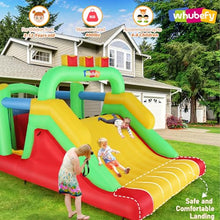 Whubefy Inflatable Obstacle Course Bounce House with Slide and Tunnels