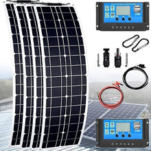 KZZAAO 200W 400W 800W Flexible Solar Panel, Portable 12 Volts Mono Cell 23.8% High-Efficiency, Compact for RV Camping Home Boat