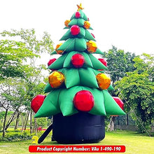 OZIS 13Ft Tall Lighted Inflatable Green Tree with Multicolor Boxes and Star Green