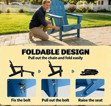 Folding Fire Pit Chair,Adirondack Chair Set of 2,Outdoor Fire Pit Chair