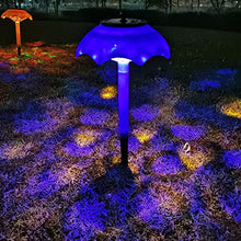 2pc Garden Luminous Corridor Umbrella Light Solar Umbrella Light Led Color Light Gradient Flashing Outdoor Lawn Light Decoration