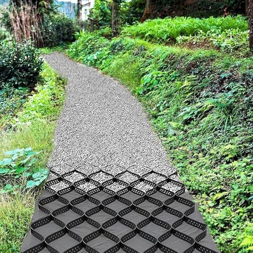 LWJQRSP 5.1cm Gravel Grid Stabilizer – Paver Grate for Driveways & Patios – Recement from 0.9m to 9.1m, Permeable Pavers for Enhanced Durabili