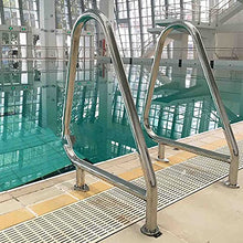 2PCS Swimming Pool Safety Handrail Kit Pool Handrails Pool Hand Rail, 304 Stainless Steel Swimming Pool Stair Rail, 250LBS Load Capacity, Easy Mount Hand Grab Rail
