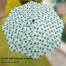 USZWBY 2.7m Garden Parasol with Crank,Umbrella Shades for Outdoors/Beach/Pool/Patio,Leaf Texture Pattern,Without Base