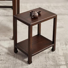 Couch End Table Wooden Sofa Side Table Modern Chinese Style Living Room Sofa Side Cabinet Small Coffee Table Corner Tables for Living Room(B)