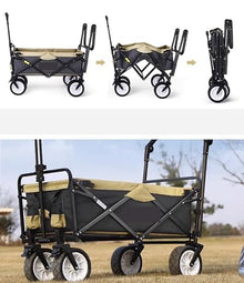 Camping cart, Outdoor Camping Folding Garden Wagon Cart for Beach Festival