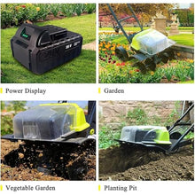 Cordless Electric Garden Rotary Tiller with Adjustable Height and Dual Lithium Battery Life, Suitable for Lawn and Field Soil Cultivation
