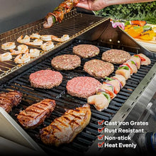 Monument Grills Larger 4+2 Burner Propane Gas Grills Stainless Steel Cabinet Style with Clearview® Lid, Knob Controls, Built-In Thermometer, Infrared Side Sear Burners & Side Burners, Outdoor Use