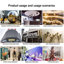 mirror finish garden ball,gazing balls, 201 Seamless Mirror Hollow Balls,Garden Reflective Gazing Globe,for Outdoor Garden Decorations Smooth Ball(Diameter 20cm) (Color : Silver) ( Color : Silver , S