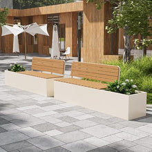 Terrace Bench with Flower Box Suitable for Outdoor Parks Decor(Medium)