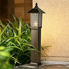 KADELONG V-intage Outdoor Lawn Lights E27 1-Light Waterproof Yard Lamps - Villa Porch Patio Lighting Fixture Garden Landscape External Floor Mount Path Lights H33.49in,Chandelier Lighting, jq-842