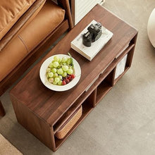 Chicken Couch End Table 80cm Walnut Corner Solid Wood Sofa Side Cabinet Home Living Room Side Table Corner Tables for Living Room