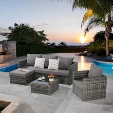 Patio Furniture Set with Small Outdoor Table, Durable Patio Bar Set w/ Sillas Para Balcon, Large Cushions, Sturdy Powder-Coated Steel Frame, Comfortable Sillas Para Patio Exterior (Dark Gray)