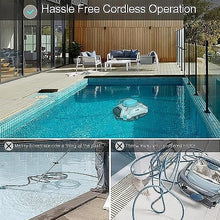 KANGJIEM Cordless Robotic Pool Cleaner, Automatic Pool Vacuum with 60-90 Mins Working Time, Rechargeable Battery for Above/In-Ground Swimming Pools Up to 861 Sq Ft