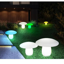 OUFULA New Mushroom Lawn Lamps White RGB Night Light Rechargeable Waterproof IP65 for Garden Decoration (Style A (D66cm))