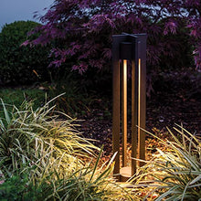 WAC Landscape Lighting, Chamber LED 120V Line Voltage Bollard Light 3000K Warm White Built-in LED in Black