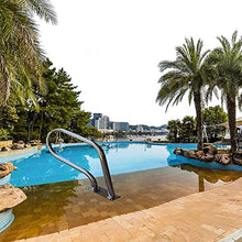 BSNANCA Pool Handrail Swimming Pool Safety Hand Rail Stainless Steel Swimming Pool Handrails, Pool Ramp Safety Railings with Flange Quick Installation Base, for Inground Pool Entrance