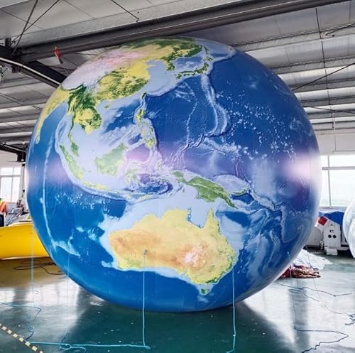 Air-Ads Supplies 16ft Giant Inflatable Globe Map Balloon Blue