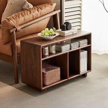 Chicken Couch End Table 80cm Walnut Corner Solid Wood Sofa Side Cabinet Home Living Room Side Table Corner Tables for Living Room