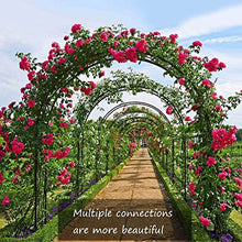 IBOWZ Garden Arch Trellis 1 Set Heavy Duty Rose Archway Wedding Garden Arch, Metal Arbour Trellis Flower Stand, 140cm, 180cm, 220cm, 260cm, 300cm, for Climbing Plants Great, with Base