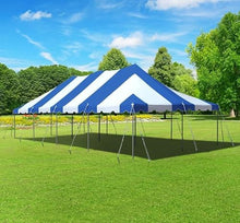 TentandTable 20' x 40' Premium Commercial Pole Tent with Blue & White Top