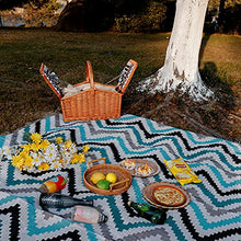 YEDECOR Picnic Basket - Wicker Picnic Basket with Lid and Handle for 4 with Picnic Set - Sturdy Woven Body with Lining for Wedding Gift Garden Outdoor Camping and Party