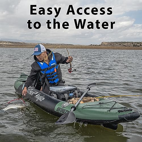Sea Eagle 385FTA Fasttrack Angler Inflatable Green Fishing Kayak - Hunter Green