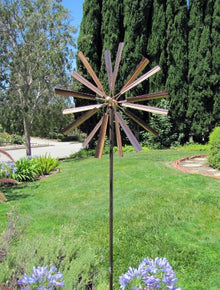 Stanwood Wind Sculpture Kinetic Copper Dual Spinner Brass