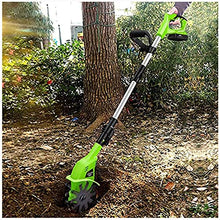 JKSVTF Cordless Rotavator, 20V Handheld Portable Electric Tiller with 4000Mah Rechargeable Battery and Charger,Tillage Depth 25cm