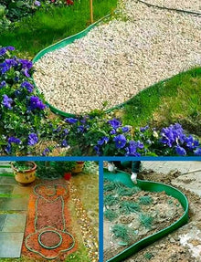 XIYYANUS Lawn/Garden Edging Borders, PE Strip for Edging Resistance Isolation 10-25 1000cm(25x1000cm)