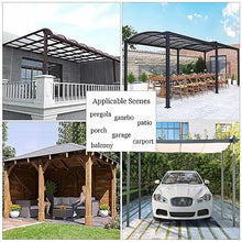 LWJQRSP Transparent Waterproof Gazebo Side Panels - 4.2x3m Outdoor Tarpaulin Curtains for Pergola, Patio, Porch & Carport Canopy - Easy Install with Grommets, Weatherproof Protection