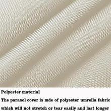 MXJCKSOQ Beige Parasol Replacement Canopy 2.5m/2.7m/3.5m 6/8 Ribs Garden Umbrella Cover Fabric for Yard Beach Outdoor Use - Easy Install,White-4.0m/8-ribs