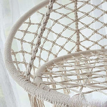 MaGiLL Portable Swing Indoor and Outdoor Camping Hanging Swing Cradle Woven Tassel Lightweight Hanging Basket Net Hammock (Color : D, Size : Light Grey)