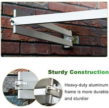 RWGOVLU Outdoor Round Wall Mounted Parasol, Patio Garden Balcony Yard Umbrella, Tilting Sunshade Wall Umbrella with Aluminium Frame