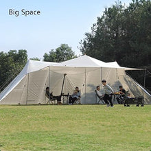 Outdoor Large Canopy Tent, Camping Sun Protection Tent, Large Awning, Silver-Coated Oxford Cloth, Sunshade and Heat Insulation 60㎡,Green