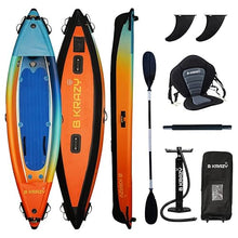 Bkrazy High Pressure Inflatable Kayak 1 Person Complete Package Azur 11.5''