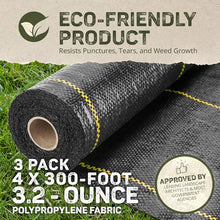 Dewitt SBLT4300 Sunbelt Woven Weed Barrier Landscape Fabric Ground Cover, 4-Foot Width x 300 Feet (3 Pack)