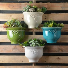 Hanging Planter Hanging Planter Ceramic Wall Mounted Succluent Planters Vintage Flower Pots for The Retro Plants, Plants Not Included Suitable for Indoor and Outdoor Plants ( Color : Brass ) (Brass )