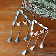 1PC Metal Wind Chimes Hanging Craft Window Home Decor Wind Chimes Ornaments Home Wall Decoration Crafts (Color : Gray) (Gray)