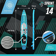 Bluefin SUP 14′ Sprint Carbon Stand Up Paddle Board Kit Blue