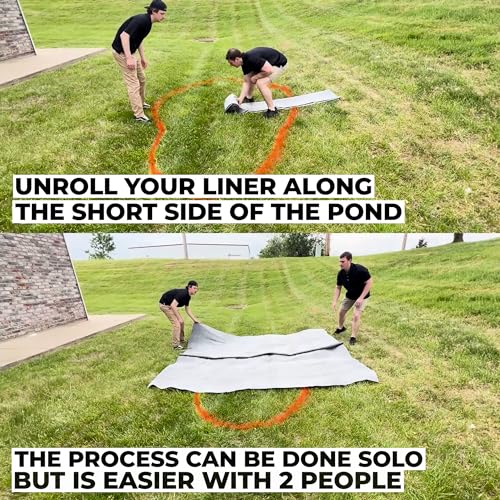 LifeGuard Pond Liner 15 ft. x 30 ft. 45 Mil EPDM Rubber Black