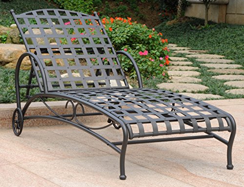 Iron Multi-Position Patio Chaise Lounge