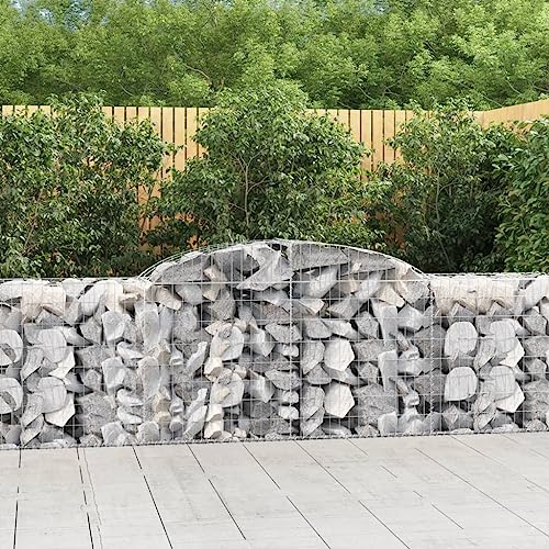 Arched Gabion Baskets 4 pcs Galvanized Iron White Black Other