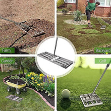 Aikimfuly Lawn Level Rake Lawn Leveling Rake, 4.5 FT Lawn Leveling Tool, Heavy Duty Stainless Steel Lawn Leveler for Garden Backyard Golf/Lawn