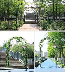 GFSGHZZ Outdoor Wedding Party Decoration with Metal Pavilion Rose Trellis Supported By Various Climbing Plants Rustic Charm,A-W150Xh240M
