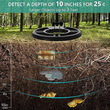 JDXQBLD Metal Detector for Adults, Upgraded Metal Finder with LCD Display, 10" High Accuracy Search Coil and 2 Alarm Mode, Adjustable Stem and Humanity Design, Pinpoint and Easy to us