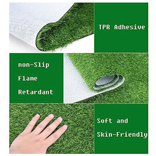 Indoor Outdoor Pet Faux Synthetic Grass Rug Carpet, Deluxe Realistic Artificial Grass Turf, Drainage Holes/Rubber Backing, for Garden Backyard Patio Balcony (4x15m/13.1x49.2ft)